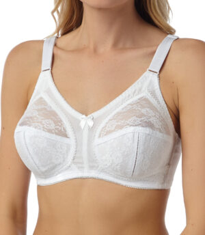 Ladies Firm Control Lace Bras by Marlon  White BR580